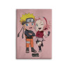 Plaid polaire Naruto et Sakura - Rose