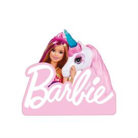 Coussin Forme Barbie Licorne - Rose
