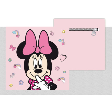 Coussin en Peluche avec poche Minnie Disney - Rose