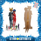 Lot de Figurines en carton - Ladybug et 6 Mini-Figurines - Hauteur 135 cm 