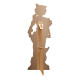 Mini Figurine en carton – Chat Noir en Transformation - Hauteur 95 cm 
