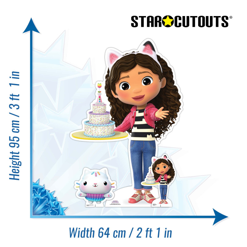 Mini Figurine en carton - Gabby et son gâteau - Hauteur 95 cm