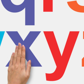 Stickers repositionnables - Lettres de l'Alphabet Multicolors