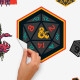 Stickers repositionnables - "Dungeons & Dragons"