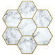 Stickers repositionnables - Tuile Hexagone Marbre et Or