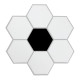 Stickers repositionnables - Tuile Hexagone Noir et Blanc