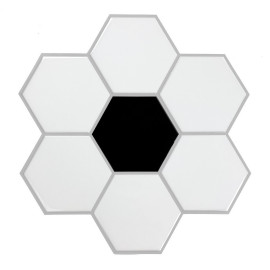 Stickers repositionnables - Tuile Hexagone Noir et Blanc