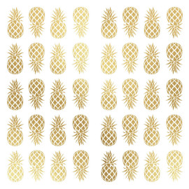 Stickers repositionnables - Ananas en or