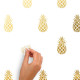 Stickers repositionnables - Ananas en or