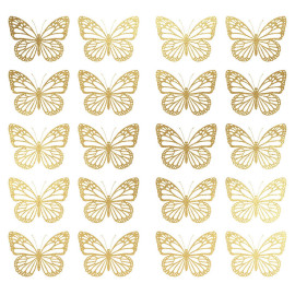 Stickers repositionnables Papillon en or