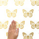 Stickers repositionnables Papillon en or