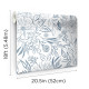 Papier peint rouleau auto-adhésif - Motifs floraux blanc et bleu