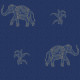 Papier Peint rouleau auto-adhésif - Eléphant qui marche - Bleu