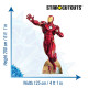 Figurine en carton Marvel Comics Iron Man au décollage H 200 CM