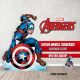 Figurine en carton taille réelle Captain America en combat Disney H 131 CM