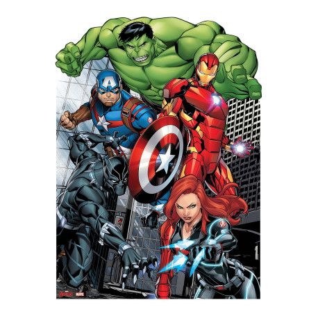 Figurine en carton passe tête Rassemblement Avengers Marvel H 130