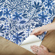 Papier peint auto-adhésif - Motifs floraux - Bleu