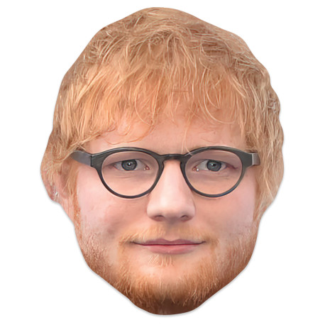 Masque en carton - Ed Sheeran - Chanteur - Taille A4