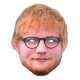 Masque en carton - Ed Sheeran - Chanteur - Taille A4