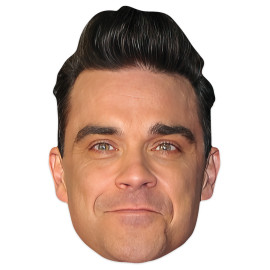 Masque en carton - Robbie Williams - Chanteur - Taille A4