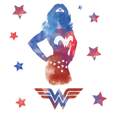 Stickers repositionnables - Wonder Woman - 36.5 cm x 17 cm
