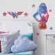 Stickers repositionnables - Wonder Woman - 36.5 cm x 17 cm