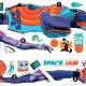 Stickers repositionnables - Space Jam - 36.5 cm x 17 cm