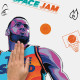 Stickers repositionnables - Space Jam - 36.5 cm x 17 cm