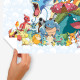 Stickers repositionnables - Pokémon tous les personnages - 36.5 cm x 26 cm