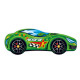 Lit LED + Matelas - Lit Enfant Green Car - Racing Car - 140 x 70 cm