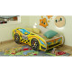 Lit + Matelas - Lit Enfant Taxi - Racing Car - 140 x 70 cm