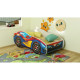 Lit + Matelas - Lit Enfant Red Blue Car - Racing Car - 140 x 70 cm