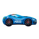 Lit LED + Matelas - Lit Enfant Police Racing Car - 160 x 80 cm