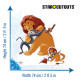 Figurine en carton – Mufasa et Rafiki - Le Roi Lion - Hauteur 74 cm