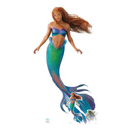 Figurine en carton – Ariel La Petite Sirène par Halle Bailey - Hauteur 173 cm
