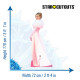 Figurine en carton Margot Robbie en Robe Rose (Actrice Australienne) Hauteur 170 cm