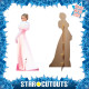 Figurine en carton Margot Robbie en Robe Rose (Actrice Australienne) Hauteur 170 cm