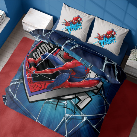 LKFFHAVD - Marvel Avengers Spider-Man - Parure de lit - Housse de couette -  135 x 200 cm - Impression 3D - Motif : Peter Parker - Housse de couette +