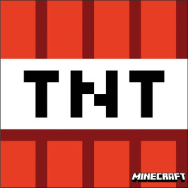 Coussin Forme TNT - Minecraft
