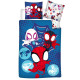 Parure de lit réversible Spiderman - Bleue - 140 cm x 200 cm