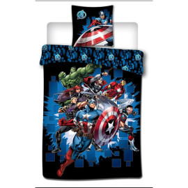 Parure de lit réversible Marvel Avengers - 140 cm x 200 cm