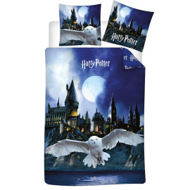 Parure de lit réversible Harry Potter - Edwige la Chouette - 140 cm x 200 cm