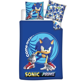 Parure de lit réversible Sonic Prime "Come and Get Me !" - 140 cm x 200 cm