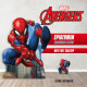 Figurine en carton Spiderman qui tisse sa toile d'araignée – Marvel Avengers - Hauteur 116 cm