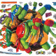 Stickers repositionnables - Les Tortues Ninja - Leonardo, Donatello, Raphaël et Michelangelo