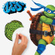 Stickers repositionnables - Les Tortues Ninja - Tous les Personnages