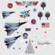 Stickers repositionnables - Top Gun Avions de chasse et déco