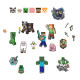 Stickers repositionnables - Minecraft - Tous les Personnages