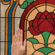 Stickers repositionnables - Stranger Things - Motifs Floraux Fenêtre Rose
