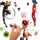 Stickers repositionnables - Miraculous - Les Aventures de Ladybug et Chat Noir